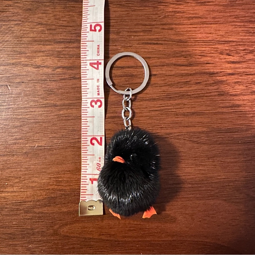 Handmade Fur Chick Keychain - Picture 2 of 2